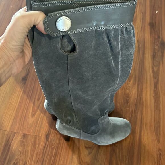 Michael Kors gray suede slouchy boot size 5.5 heels - Picture 6 of 6